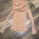 Source Unknown  Tova Off Shoulder Knit Nude top  contemporary fall casual rare Photo 6