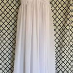 Chiffon Pleated Formal Dress White Size 0 Photo 1