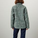 Derek Lam  Button Up Tweed Green Shacket Photo 8