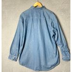 Blue Diamond Shirt Womens M Blue Embroidered Long Sleeve Denim Button Down Shirt Size M Photo 1