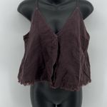 Young Fabulous and Broke Young broke and fabulous cropped fringe linen blend top Photo 1