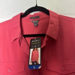 Eddie Bauer  Departure Shirt Womens Large Coral Pink Long Sleeve Button Up Classi Photo 1
