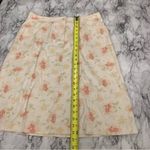 J.Jill  Floral Print Skirt 100% Cotton Pastel Yellow Size 12 Vintage 90s Photo 4