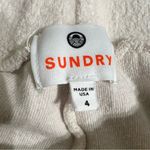 Sundry Faux Sherpa Sweatpants Neon Stripe On Cream Size 4 (XL) Cozy Pilates Photo 4