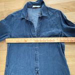 0039 Italy Womens Long Sleeve Denim Chambray Tunic Shirt Dress Blue Size M Size M Photo 2