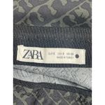 ZARA  Women's Black Green Silky Satin Printed Midi Maxi A-Line Slip Skirt Size S Photo 2