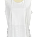 Alfani 0X-Large Top Sleeveless Scoop Neck Lined Overlay Stretch Side Slits White Photo 0