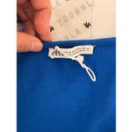 ZARA Blue Square Neck Crop Top Women’s Small – Short Sleeve Stretchy Basic Photo 6