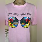 SheIn NTM: Stay Trippy Little Hippy Light Pink Graphic T Shirt in Size Medium Photo 5