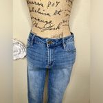 Articles of Society NTM: Raw Edge Hem Factory Faded Med Blue Skinny Jeans Sz 28 Photo 2