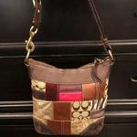 Coach Patchwork Madras Crossbody Shoulder Bag Adjustable Strap Vintage Duffle Photo 0