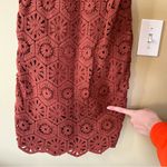 Evereve  Rust Crochet Lace Midi Dress Photo 4
