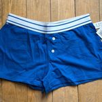Womens Lounge Boxer Shorts Blue Small NWT Photo 1