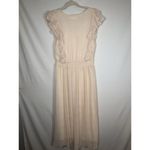 MAGNOLIA BOUTIQUE Midi Dress Ruffles Ivory Cottagecore Farmhouse Size Medium Photo 4