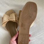 Stylish Beige Raffia Bow Sandals Tan Size 10 Photo 1