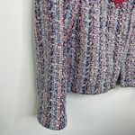 Summer Of Love Womens Embellished Tweed Blazer Jacket Size S Career Office Pink Photo 2