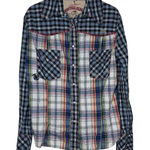 The Ranch Wear Women's Top Vintager Rebel Plaid Pearl Snap Button Photo 0