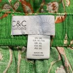 C&C California X-Large Faux Wrap Skort Floral Linen Pull-On Tie Side Hi-Rise Photo 3