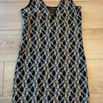 Intimately Free People Black Gold Lace Slip Dress Sleeveless Size L Size L Photo 0