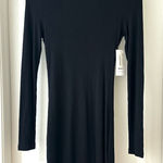 RVCA  Black Latte Long Sleeve Ribbed Bodycon Dress, Size S Photo 0