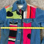 Susan Bristol Women's Denim Jacket, Large, Multicolor Stitch Fleece Patch Photo 10