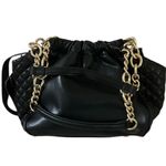 INC International Concepts Kemah Chained Satchel Crossbody Black Photo 2