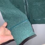 Ryegrass Sea Moss Green Woven Faux Leather Trim Zip Up Jacket Large New With Tag Photo 8