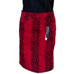 NWT MODERN FIT SNAKE PRINT SKIRT STRETCH RED SZ Photo 3