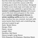 Boohoo  Dusty Blue Bust Detail Blouson Long Sleeve Jersey Skater Dress NWT Photo 15