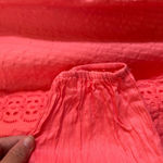 st. john's bay  Eyelet Blouse Long Sleeve‎ Coral Top Lightweight PM Photo 6