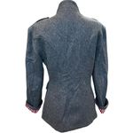 Vintage Armani Jeans Military Jacket Women’s Medium Gray Wool Blend Slim Fit Photo 9