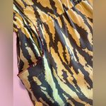 ROY STUDIO 100% Silk Sleeveless‎ Summer or Spring Yellow Dress Size 38 Green Photo 6