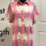 White Birch woven plaid bleached button down Photo 0