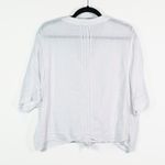 Rails Thea White Lace Detail Linen Lightweight Blend Button Front Knot Tie Shirt Photo 2