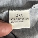 Boutique Womens Tank Top Shirt Floral Print Sleeveless Pullover Blue White 2XL Photo 5