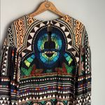 Farm Rio for Anthropologie Carlotta abstract patterned long-sleeve dress XS Photo 6