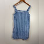 A New Day Blue Striped Cotton / Linen Summer Dress size M Photo 1