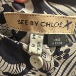 See By Chloe  WOMENS  Floral Print Silk Sleeveless Shift Mini Dress Size 8 USA Photo 3