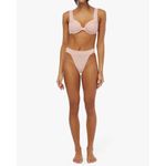 We Wore What Cheeky High Leg Bikini Bottom in Solid Baby Pink Medium New Womens Photo 12