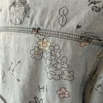 Wild Fable Size Large Blue Graffiti Graphic Print DENIM JACKET Oversized Rare Photo 8