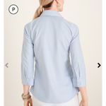 Chico’s Button down Shirt 3/4 length sleeve. Size 0 Blue Photo 1
