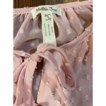 Matilda Jane  Blush Swiss Dot Sheer Mae Blouse Size S Photo 3