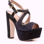 Pour La Victoire Fall winter disco  Gitta Black Suede Platform Heels holiday boho Photo 1