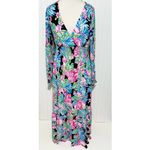 Lilly Pulitzer Women's Mistral Maxi Onyx Jaguar Jungle Dress Multicolor Large Photo 13