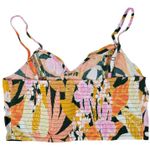 Aerie  Floral Cropped Spaghetti‎ Strap Tank Top S NWT Photo 2