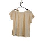 SheIn Beige Waffle Knit Short Sleeve Casual Blouse Women Sz S Photo 1