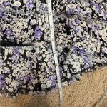 Free People Vintage  Tiered Pull On Floral Gauzy Tulle 90s Mini Skirt Women Small Photo 12