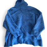 Aerie Cozy Blue Cable Knit Sweater Photo 3