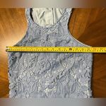 Lovers + Friends  Caspian Crystal Blue Shift Dress Embroidery Lace Hi-neck Size M Photo 4