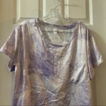 Stars Above NWT  Purple Dye Print Satin Pajama Top XXL Photo 5